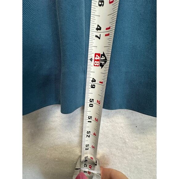 Talbots 100% Silk Shirt Dress Blue Button Front Size 4 NWT - Picture 7 of 10